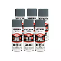 Rust-Oleum 1686830-6PK Industrial Choice 1600 System Multi-Purpose Spray Paint, 12 oz, Universal Gray, 6 Pack