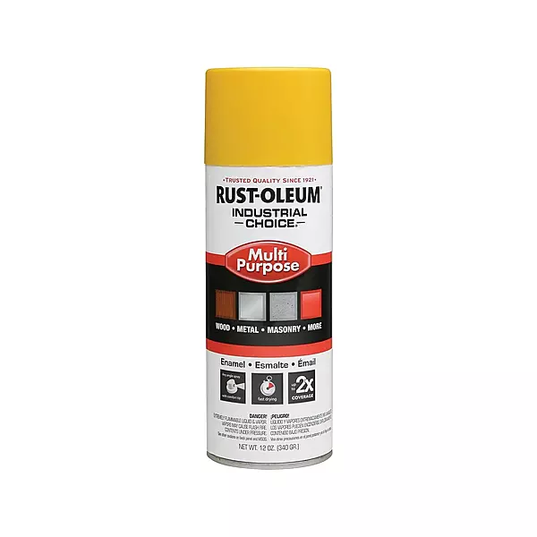 Rust-Oleum - Industrial Choice 1600 System Enamel Aerosols 830 Safety Yellow Ind. Choice Paint 12Oz. Fil.Wt: 647-1644830