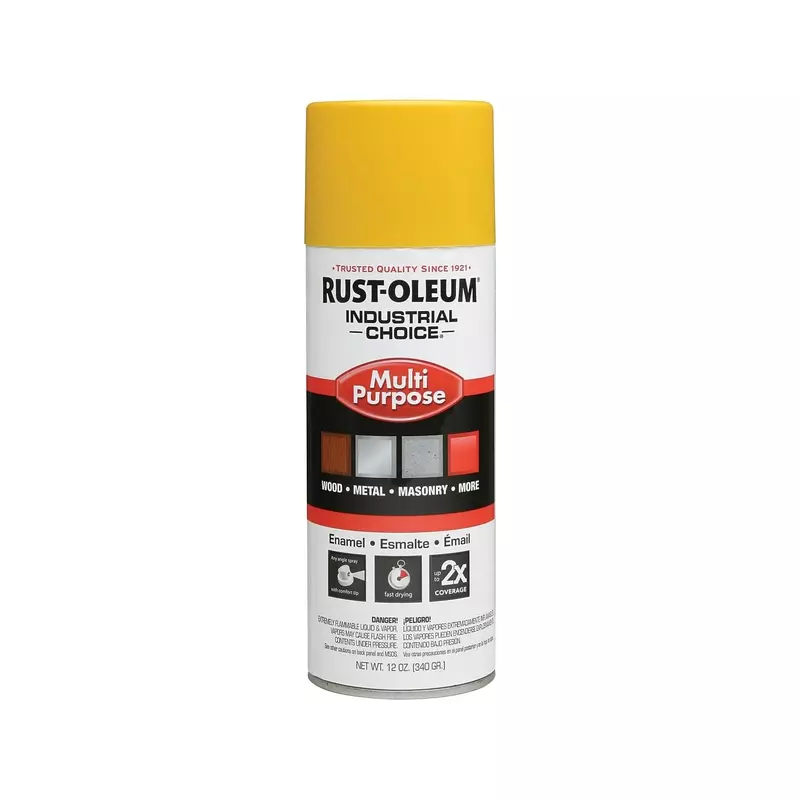 Rust-Oleum - Industrial Choice 1600 System Enamel Aerosols 830 Safety Yellow Ind. Choice Paint 12Oz. Fil.Wt: 647-1644830
