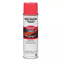 Industrial Choice M1400 System Water-Based Construction Marking Paint, Gloss Fluorescent Pink, 17 oz Aerosol Can, 12/Carton