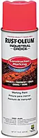 Industrial Choice M1400 System Water-Based Construction Marking Paint, Gloss Fluorescent Pink, 17 oz Aerosol Can, 12/Carton