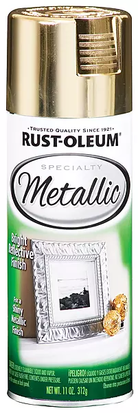 Rust-Oleum 340647 Specialty Metallic Spray Paint, 11 oz, Metallic Gold