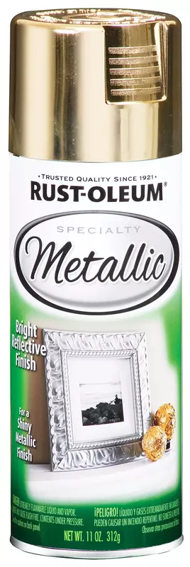 Rust-Oleum 340647 Specialty Metallic Spray Paint, 11 oz, Metallic Gold