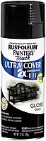 Painter's Touch 2X Ultra Cover Spray Paint, Gloss Black, 12 oz Aerosol Can, 6/Carton