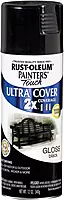 Painter's Touch 2X Ultra Cover Spray Paint, Gloss Black, 12 oz Aerosol Can, 6/Carton