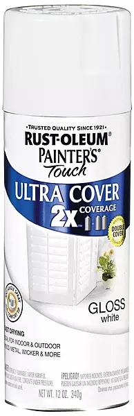Painter's Touch 2X Spray Paint, Gloss White, 12-oz.