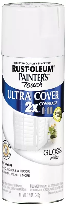 Painter's Touch 2X Spray Paint, Gloss White, 12-oz.