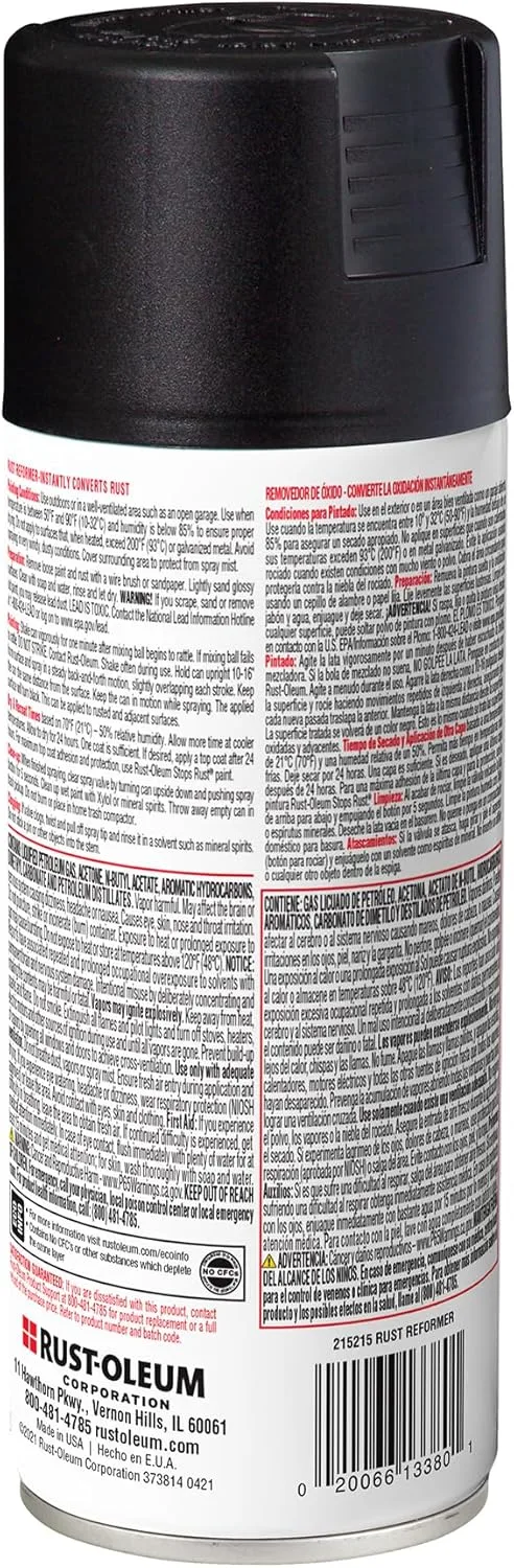 Rust-Oleum Stops Rust Reformer Spray, Black, 10.25 oz
