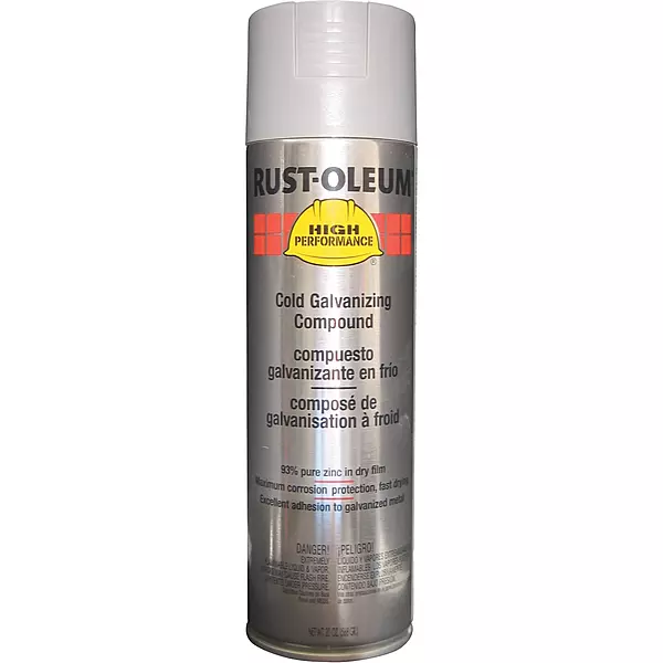 Rust-Oleum Hard Hat High Performance V2100 System Rust Preventive Cold Galvanizing Compound, 20 Oz, Gray, Case Of 6 Cans