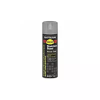 Rust-Oleum Hard Hat V2100 High Performance Rust Preventive Enamel Spray Paint, Flat Stainless Steel, 15 Oz, Case Of 6