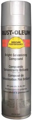 Rust-Oleum High Performance V2100 System Galvanizing Compound Aerosol, Bright 20 oz. Can - Lot of 6