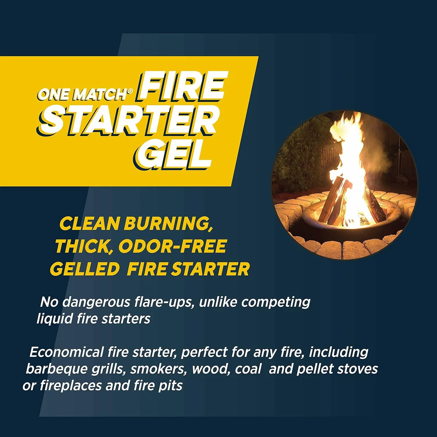 One Match Gel Fire Starter, 8 fl. oz., Brown