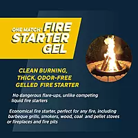 One Match Gel Fire Starter, 8 fl. oz., Brown
