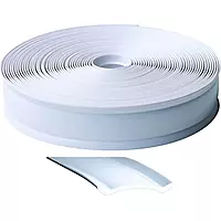 RV Designer 1 Inch Wide Vinyl Trim Insert for RVs - Flexible Molding, Exterior Use, 50 Foot Roll, White