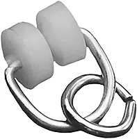 RV Designer A101, Nylon Two Wheel Carrier, Fits I Beam Track, 14 Per Pack, Window Covering Hardware , White