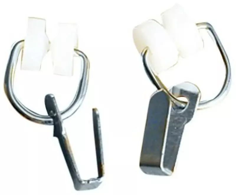 RV Designer A109, Nylon Two Wheel Carrier with Hook, Fits I Beam Track, 14 Per Pack, Window Covering Hardware , White