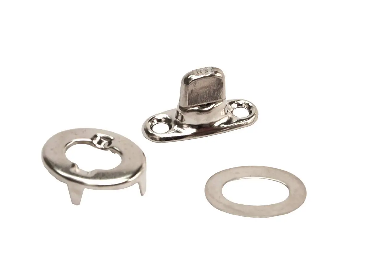 RV Designer A308, Window Covering Hardware, Turn Buttons with Screws, Silver, 4 Per Pack, Regular