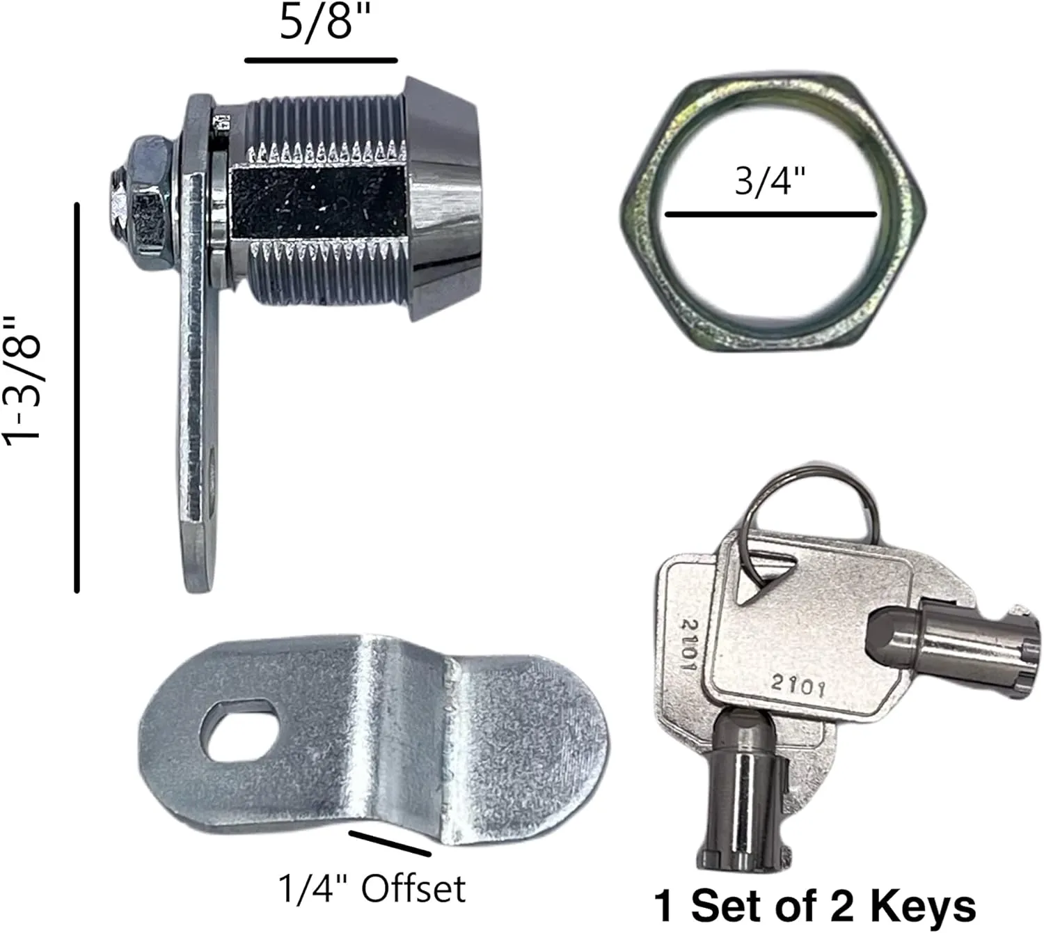 RV DESIGNER Ace Compartment Lock — Keyed RV Compartment Hardware