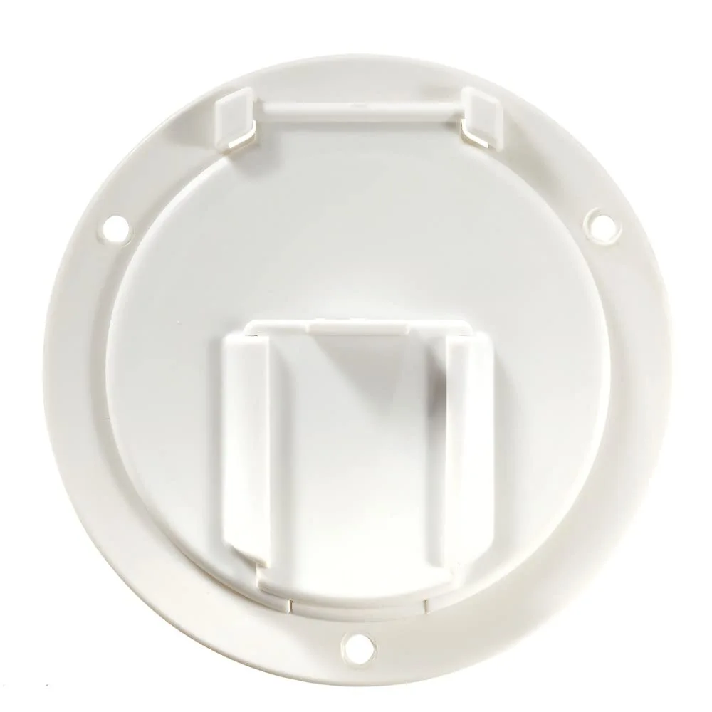 RV DESIGNER Low Profile Round Electrical Cable Hatch, 4.6 inch Diameter