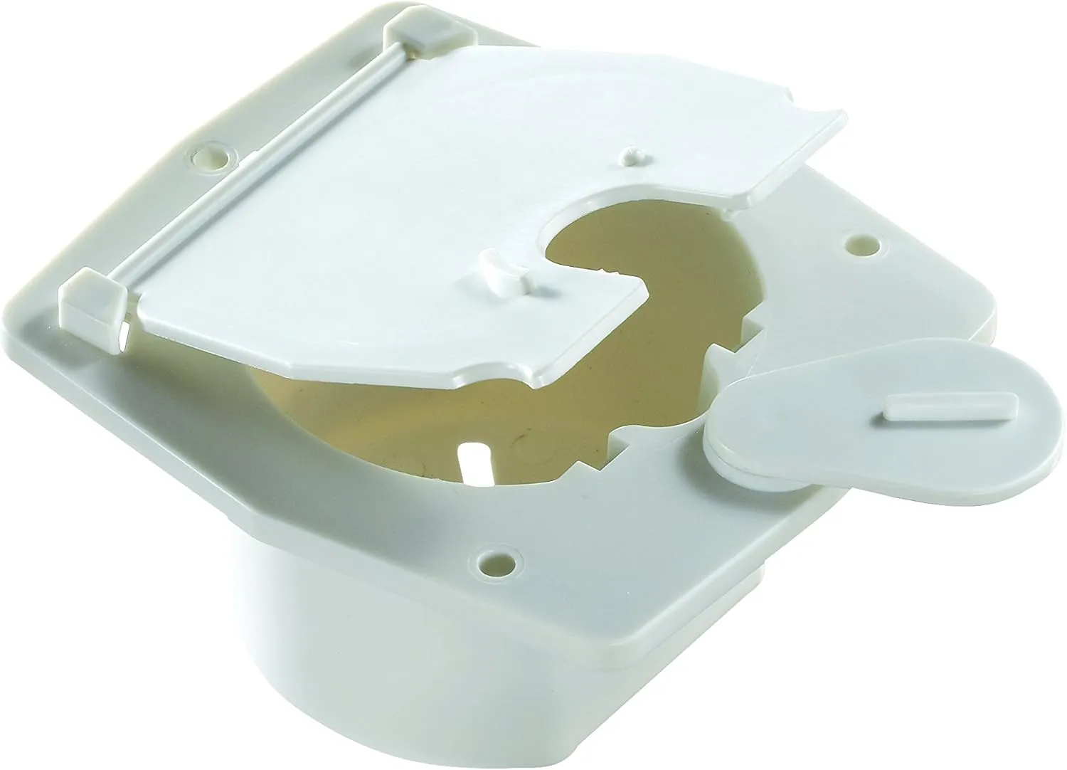 RV DESIGNER Basic Flat Sided Round Electrical Cable Hatch, 4.2 inch