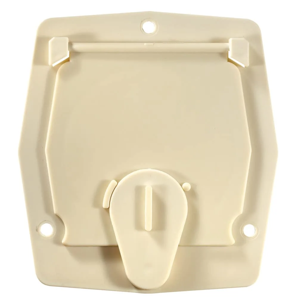 RV DESIGNER Basic Flat Sided Round Electrical Cable Hatch, 4.2 inch