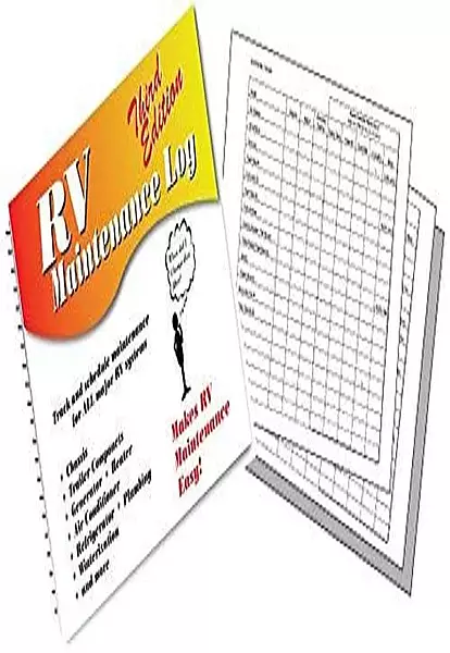 RV Designer B345, RV Maintenance Log Book, Recreational Vehicle Records