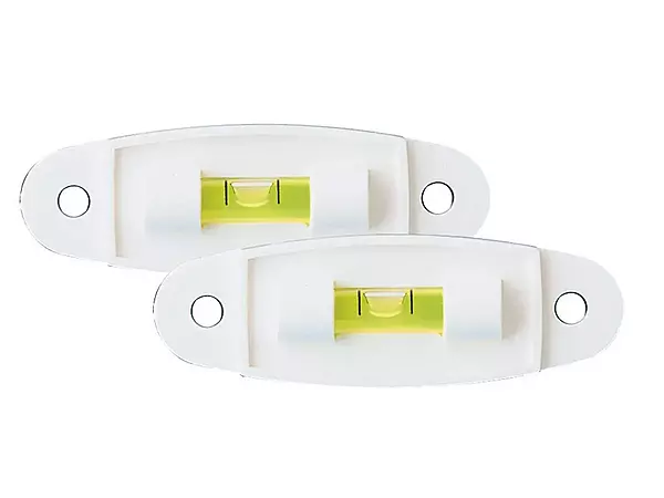 RV Designer E409 Screw On Bubble Level, 2-1/2 x 3/4 in, 2 Pack, Screws Included