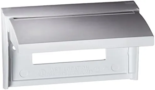 RV Designer E465, GFCI Outlet Cover, Weatherproof, White, AC Electrical