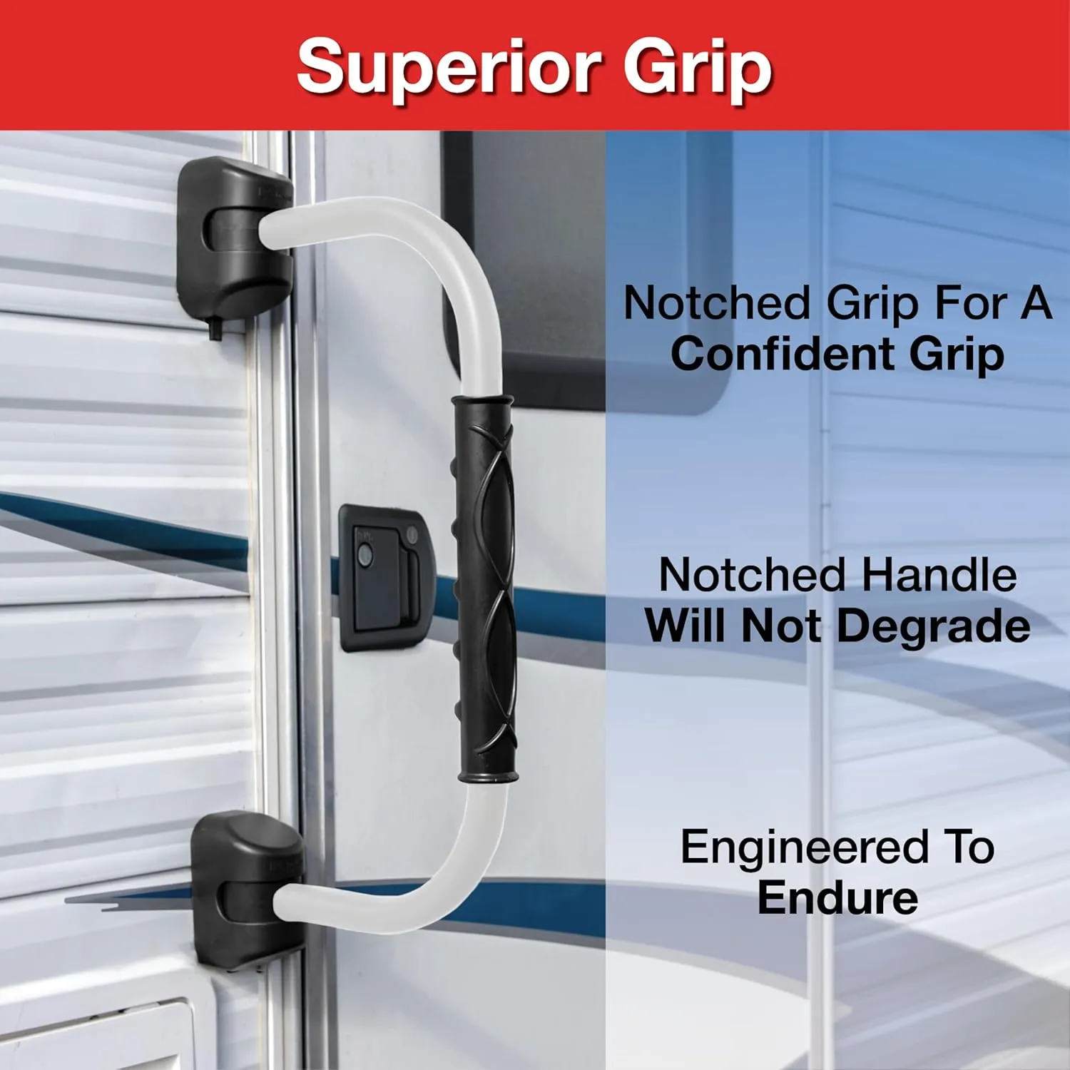 RV Designer GripSafe Handrail Assist - Locking Folding Aluminum Grab Handle