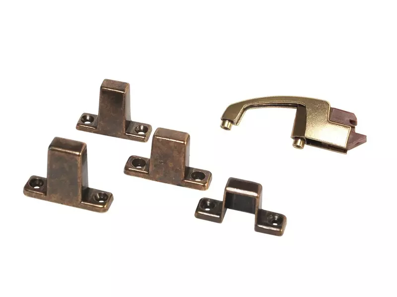 RV Designer H243, Positive Latch, Three Screw Mount, Includes Four Strikes, Cabinet Hardware