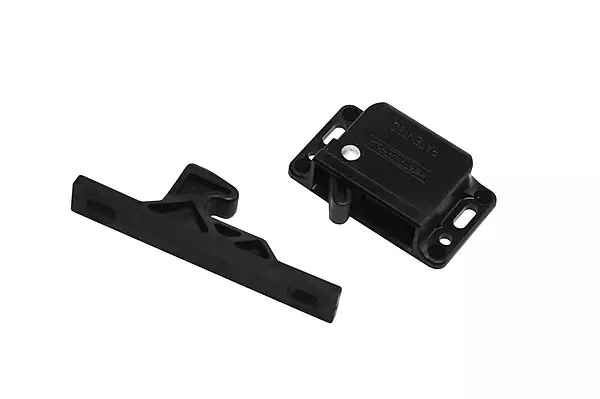 RV Designer H316, Universal Push Latch, 10 lb., Cabinet Hardware , Black 1 Per Pack