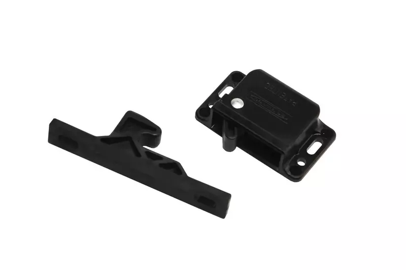 RV Designer H316, Universal Push Latch, 10 lb., Cabinet Hardware , Black 1 Per Pack