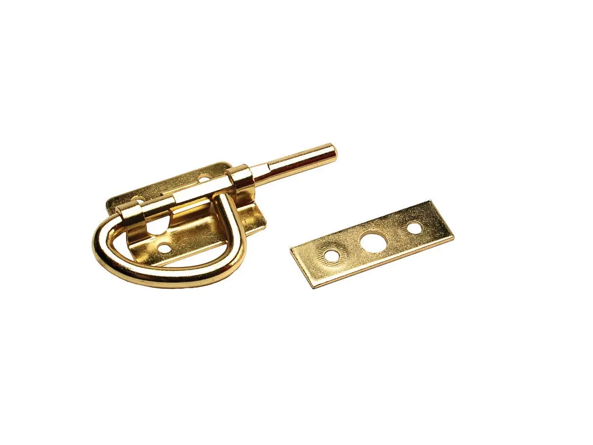 RV Designer H509 Bunk Latch Brass Finish 3-1/2 Inch Interior Hardware