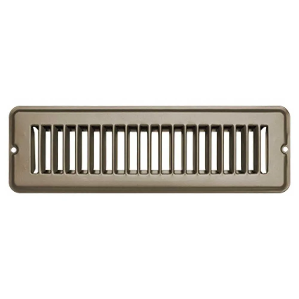 RV Designer H870 Metal Floor Register Undampered 10 in x 2 in Tan Interior Hardware