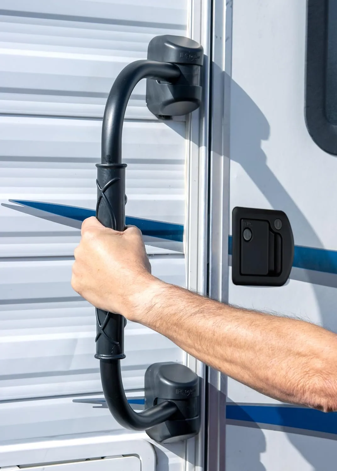 RV Designer GripSafe Handrail Assist - Locking Folding Aluminum Grab Handle