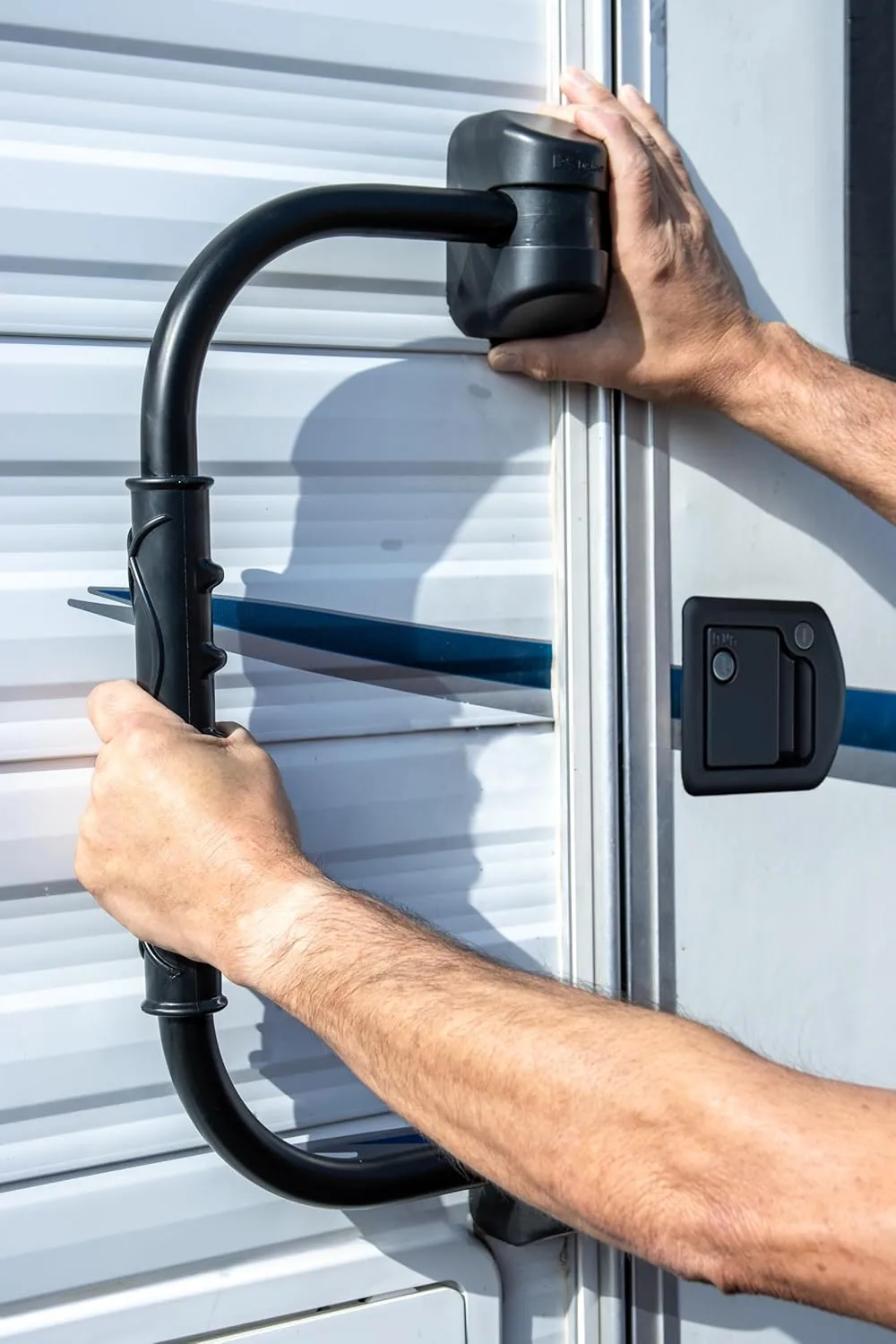 RV Designer GripSafe Handrail Assist - Locking Folding Aluminum Grab Handle