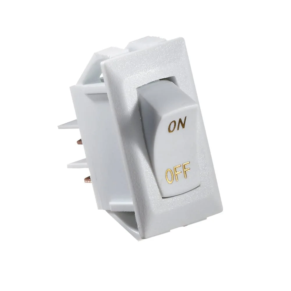 RV DESIGNER Rocker Switch, 10 Amp, On/Off, SPST, 12V DC Panel-Mount