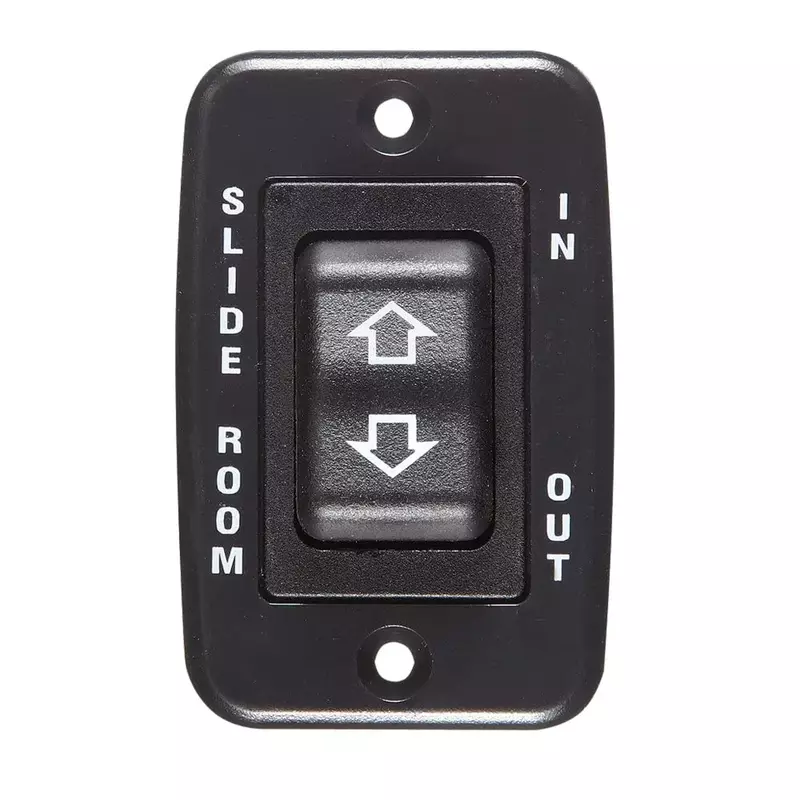 RV Designer S141 Contoured Slide Switch, 20A Continuous/40A Peak, Black