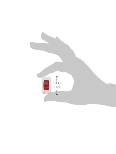 RV Designer S241, Rocker Switch, 10 Amp, Illuminated On/Off, SPST, White w/Red, 12 Volts DC