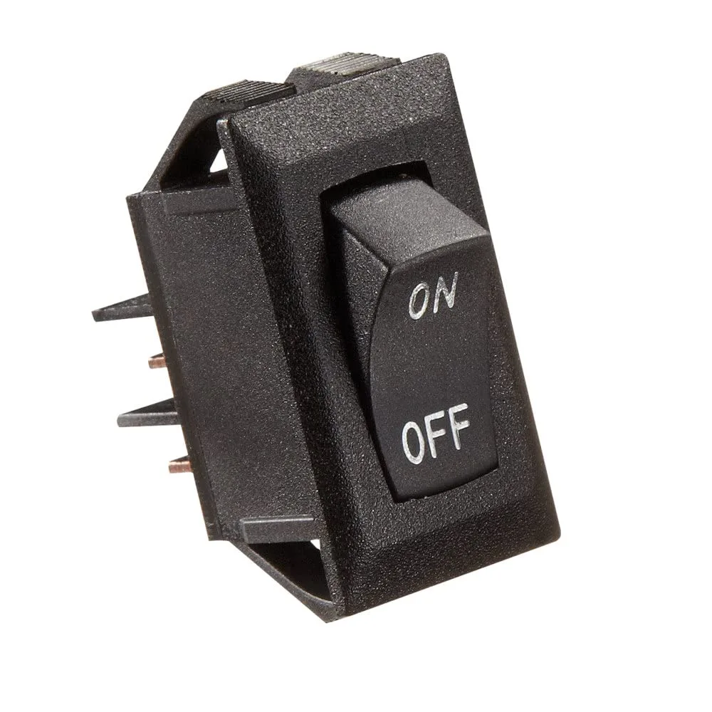 RV DESIGNER Rocker Switch, 10 Amp, On/Off, SPST, 12V DC Panel-Mount