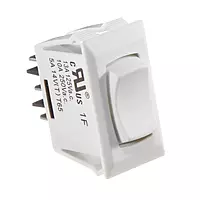 RV Designer S345 Rocker Switch, 10 Amp, SPDT, White, DC