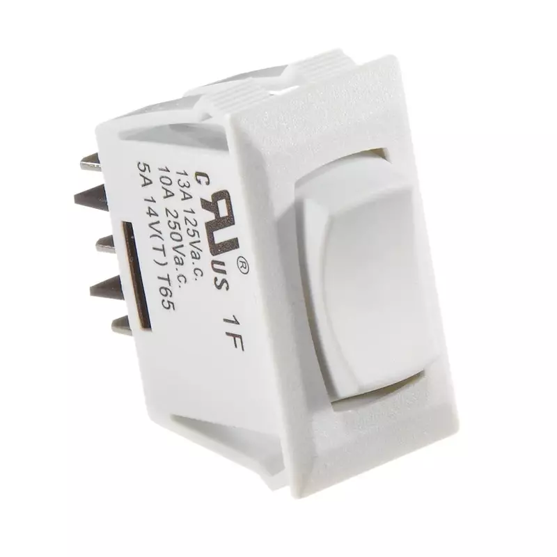 RV Designer S345 Rocker Switch, 10 Amp, SPDT, White, DC
