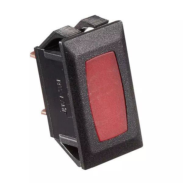 RV Designer S361, Indicator Light, Red Light, Black Base, DC Electrical Black 1 Count (Pack of 1)