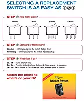 RV Designer S361, Indicator Light, Red Light, Black Base, DC Electrical Black 1 Count (Pack of 1)