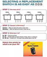 RV Designer S431, Rocker Switch, 10 Amp, On / Off, SPST, Black, DC Electrical Black 1 Count (Pack of 1) On / Off