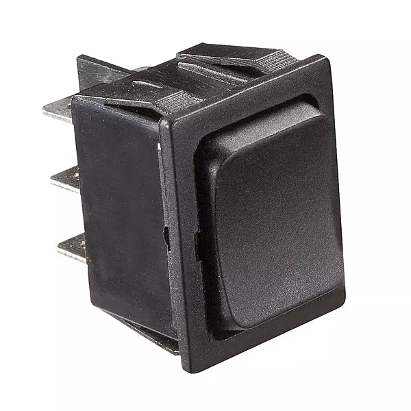 RV Designer S471, Rocker Switch, 5 Amp, Momentary On / Off Momentary On, DPDT, Black, DC Electrical Black 1 Count (Pack of 1)