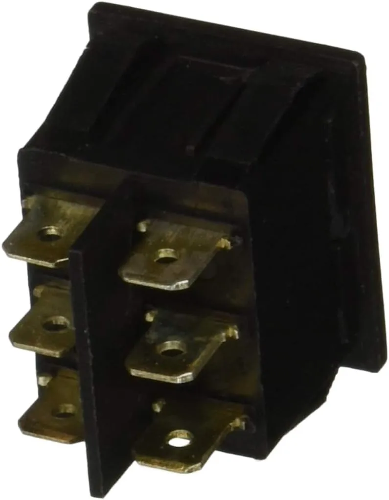 RV Designer S471, Rocker Switch, 5 Amp, Momentary On / Off Momentary On, DPDT, Black, DC Electrical Black 1 Count (Pack of 1)