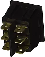 RV Designer S471, Rocker Switch, 5 Amp, Momentary On / Off Momentary On, DPDT, Black, DC Electrical Black 1 Count (Pack of 1)