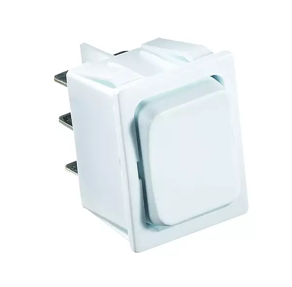 RV DESIGNER S475 Rocker Switch 5 Amp DPDT White 12V DC