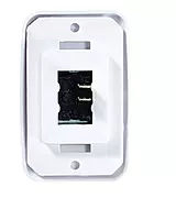 RV Designer S531, Contoured Wall Switch, Includes Base and Bezel, On / Off, Single, White, DC Electrical